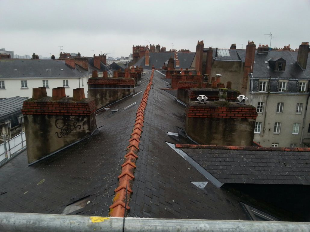 On commence le chantier au 5 rue Boileau à Nantes - 17 SOUCHES DE CHEMINEES