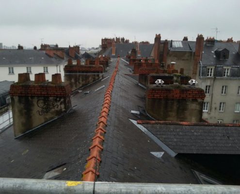 On commence le chantier au 5 rue Boileau à Nantes - 17 SOUCHES DE CHEMINEES