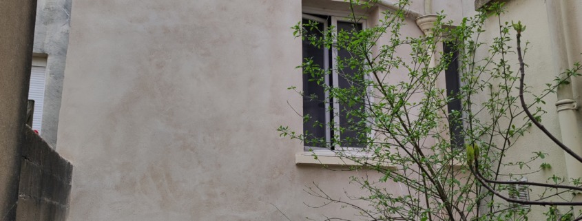 facade après restauration, enduit à la chaux